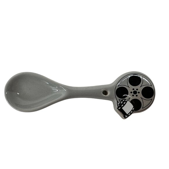 Vintage Disney Mickey Mouse Ceramic Mug W/ Spoon Black & White 3D Ears D Handle - Picture 14 of 16